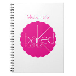 Bakad receptkockanteckningsbok anteckningsbok med spiral
