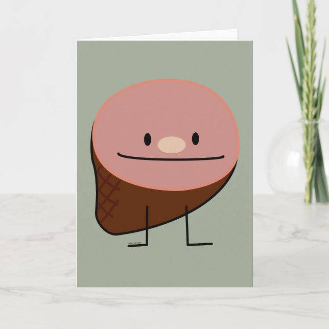 Bakad rökt gris för skinkahelgdagprotein honung helgkort (Framsida)