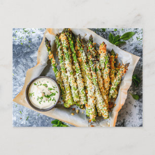 Bakad sparagus med Parmesan Crust Helg Vykort