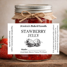 Bakad vara stuga bageri produktetikett SD01_3rtb Rektangulärt Klistermärke