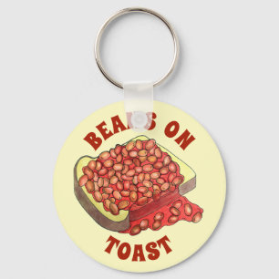 Bakade bönor på Toast UK British Cuisine Food Nyckelring