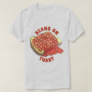 Bakade bönor på Toast UK British Cuisine Food T Shirt
