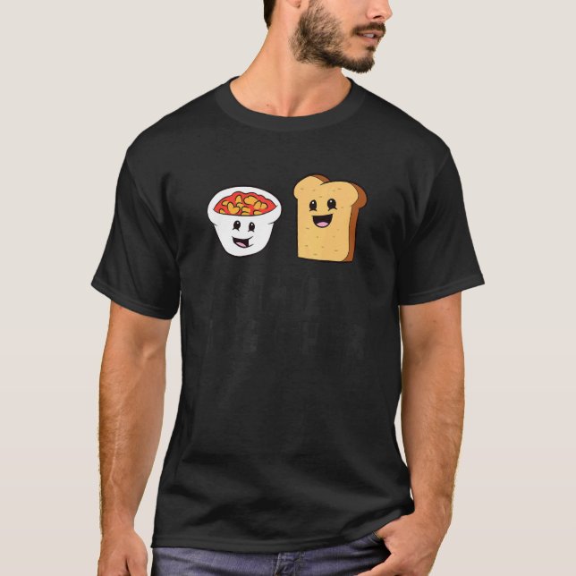 Bakade bönor toast Bättre tillsammans Kärlek Baked T Shirt (Framsida)
