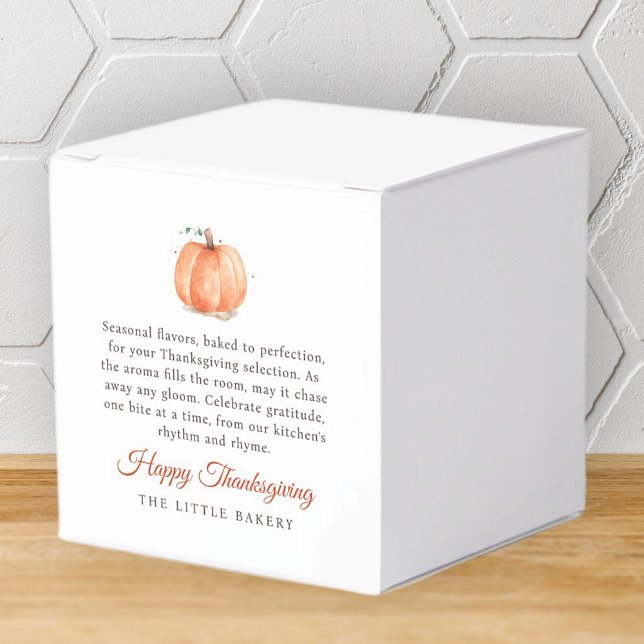 Bakade varor av vattenfärgspumpkin-Thanksgiving Presentaskar (Skapare uppladdad)