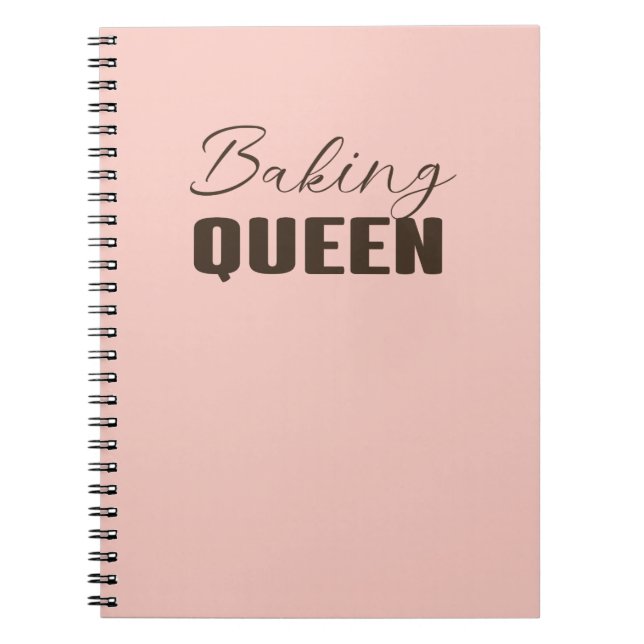 Bakande drottning - bakälskare anteckningsbok (Framsidan)