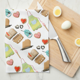 Bakande Hjärtan Kökshandduk
