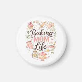 Bakande Mamma Liv Magnet - Söt Pastell Kök Fridge