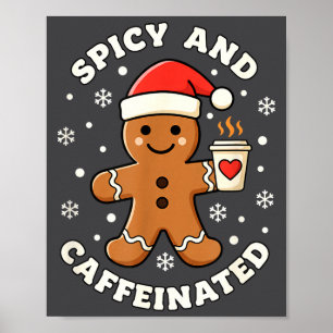 Bakande Scy Och Kaffeinhållande Pepparkakskaffe Ch Poster