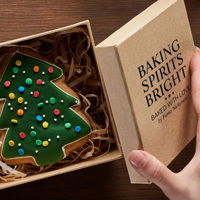 Bakande Sprits Ljus Namn Stämpel (Baking Sprits Bright Name Rubber Stamp)