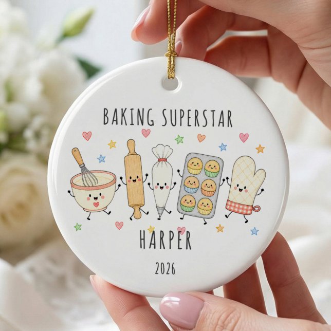 Bakande Superstjärna Personlig Ornament (Skapare uppladdad)