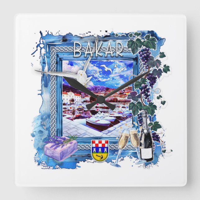 Bakar Fyrkantig Klocka (Framsida)