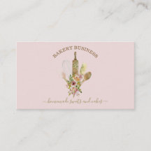 Bakarlogotyp rustik blomster hemlagad mat