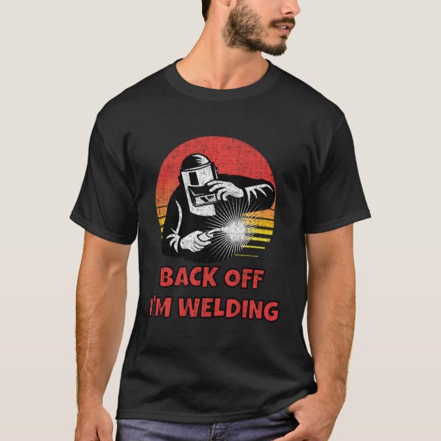 Bakåt är svetsningssdesign t shirt (Framsida)