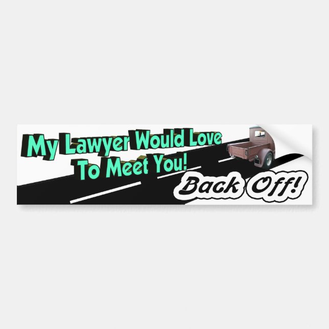 Bakåt av den juridiska stötfångaren bildekal (Framsidan)