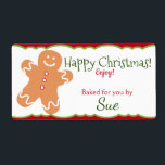 Bakat av din julklapp - giftetiketter fraktsedel<br><div class="desc">Lägg till en personlig,  anpassad etikett till dina julkakor! De här glatta etiketterna kommer att finnas på alla yta och ge dina julkakor,  matriser,  påsar och klistermärken en personlig beröring!</div>