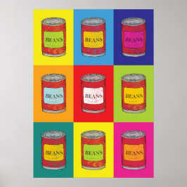 Bakat Bean Tins Food Pop Art Kitchen Poster