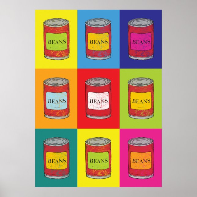 Bakat Bean Tins Food Pop Art Kitchen Poster (Framsidan)