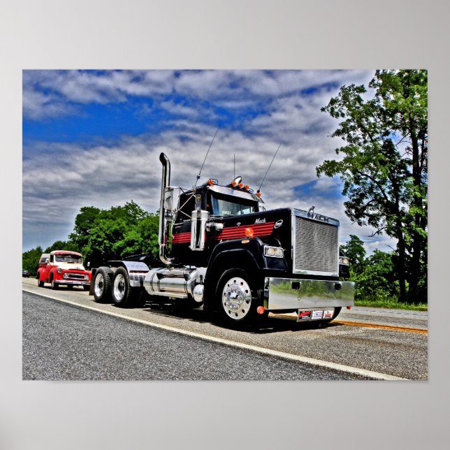 Bakåt i svart superliner Poster (Framsidan)