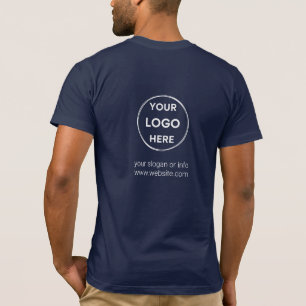 Bakåt Logotyp   Navy Business Modern Company Perso T Shirt