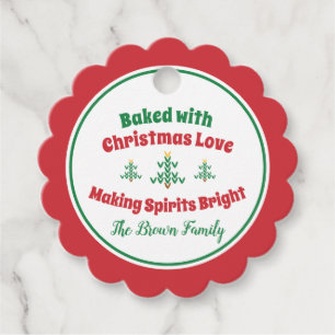 Bakat med Chrismas Kärlek-Julgran Gåvor Etiketter