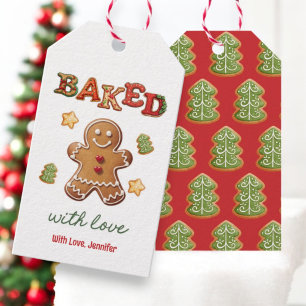 Bakat med Helgdag av Kärlek Gingertea Presentetikett