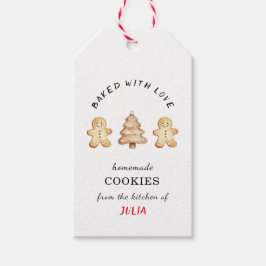 'Bakat med kärlek' Gingerbread Cookieman presentta Presentetikett