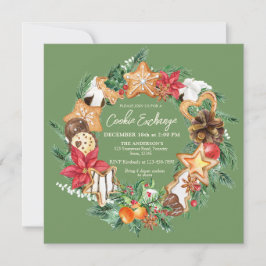 Bakat med kärlek Gingertea Cookies Exchange Inbjudningar