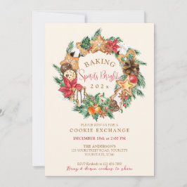 Bakat med kärlek Gingertea Cookies Exchange Inbjudningar