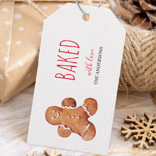Bakat med Kärlek God jul Gift-Märkre Presentetikett
