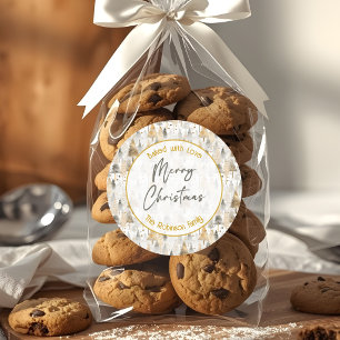 Bakat med kärlek God Jul Neutrala Träd Runt Klistermärke