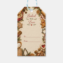 Bakat med kärlek julpresenttagg presentetikett