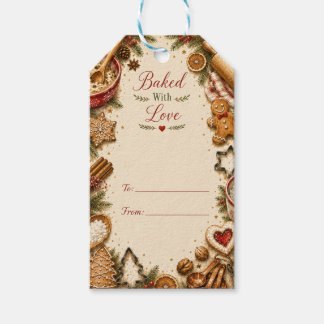 Bakat med kärlek julpresenttagg presentetikett