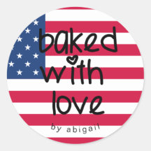 Bakat med Kärlek - Personlig USA Flagga