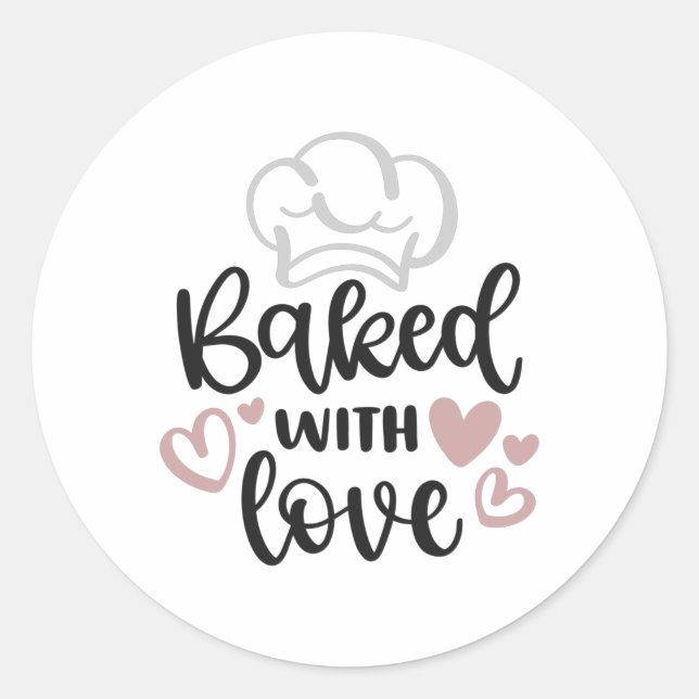 Bakat med kärlek runt klistermärke (Framsida)