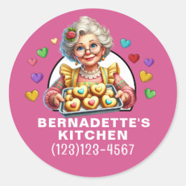 Bakat med Kärlek Runt Klistermärke