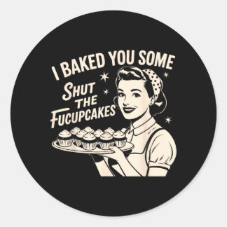 Bakat några stäng fucupcakes rolig sarkastisk runt klistermärke