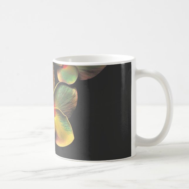 Bakåt och Gult - blomma Kaffemugg (Höger)