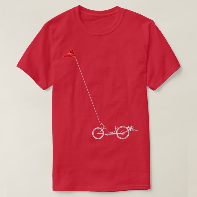 Bakåtkompatibel cykel med Flagga för säkerhet T Shirt (Design framsida)