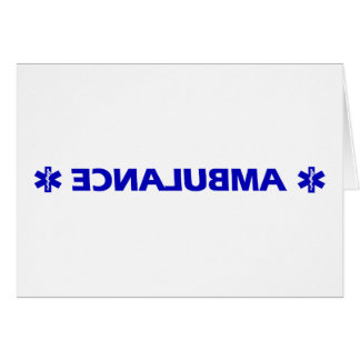 (Bakåtriktad) ambulans, Hälsningskort