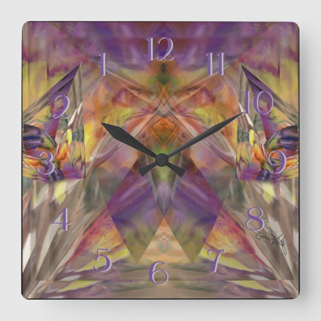 Bakåtriktad lås för punkter fyrkantig klocka (Framsida)