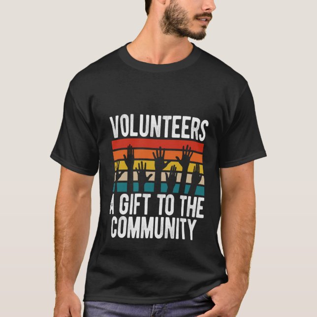Bakåttryckta volontärer A till gemenskapen T Shirt (Framsida)