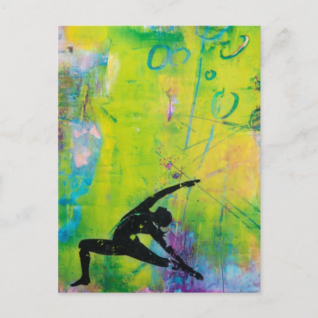 Bakåtvänd portfölj Yoga Girl-vykort Vykort (Framsida)