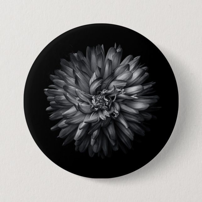 Bakbangårdsblommor i svartvitt 20 knapp (Framsida)