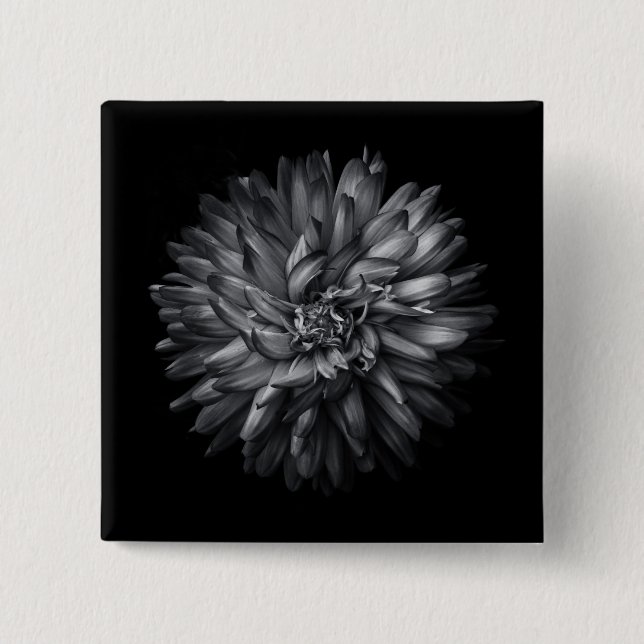 Bakbangårdsblommor i svartvitt 20 knapp (Framsida)