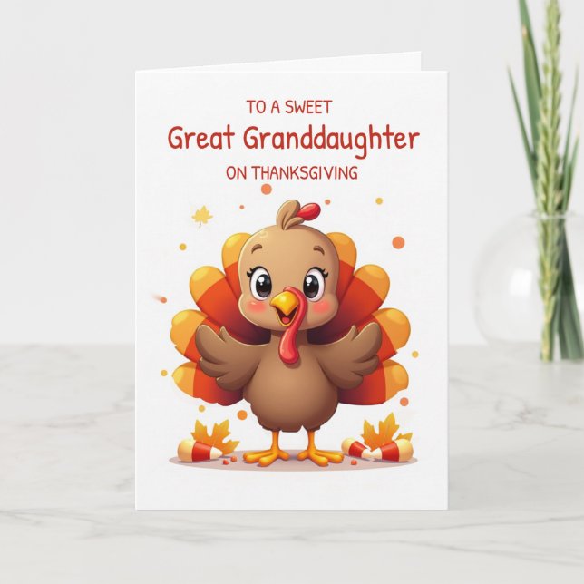 Bakbarnsdotter Thanksgiving Söt Majs Kort (Framsida)