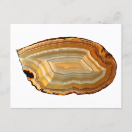 Bakbelyst foto med omärkt agate-segment vykort