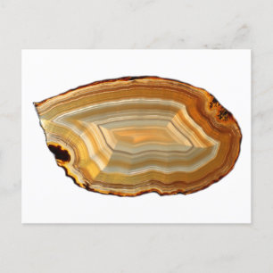 Bakbelyst foto med omärkt agate-segment vykort