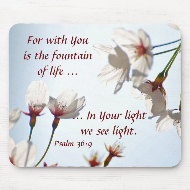 Bakbelysta körsbärblommar 2 musmatta (Framsidan)