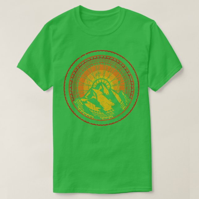 Bakd jord Biking Sol Cycling Mountain Bike Art T T Shirt (Design framsida)