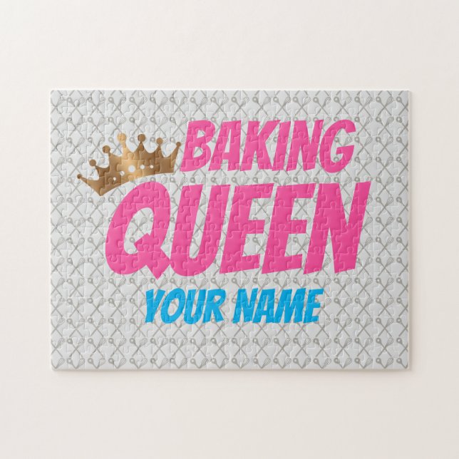 Bakdrottningmönster för tår- och sötsakälskare pussel (Horisontell)